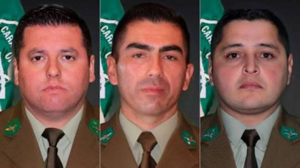 Los tres carabineros asesinados por los terroristas