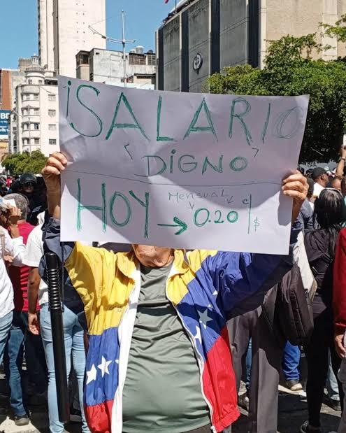 Manifestante venezolano en Caracas 