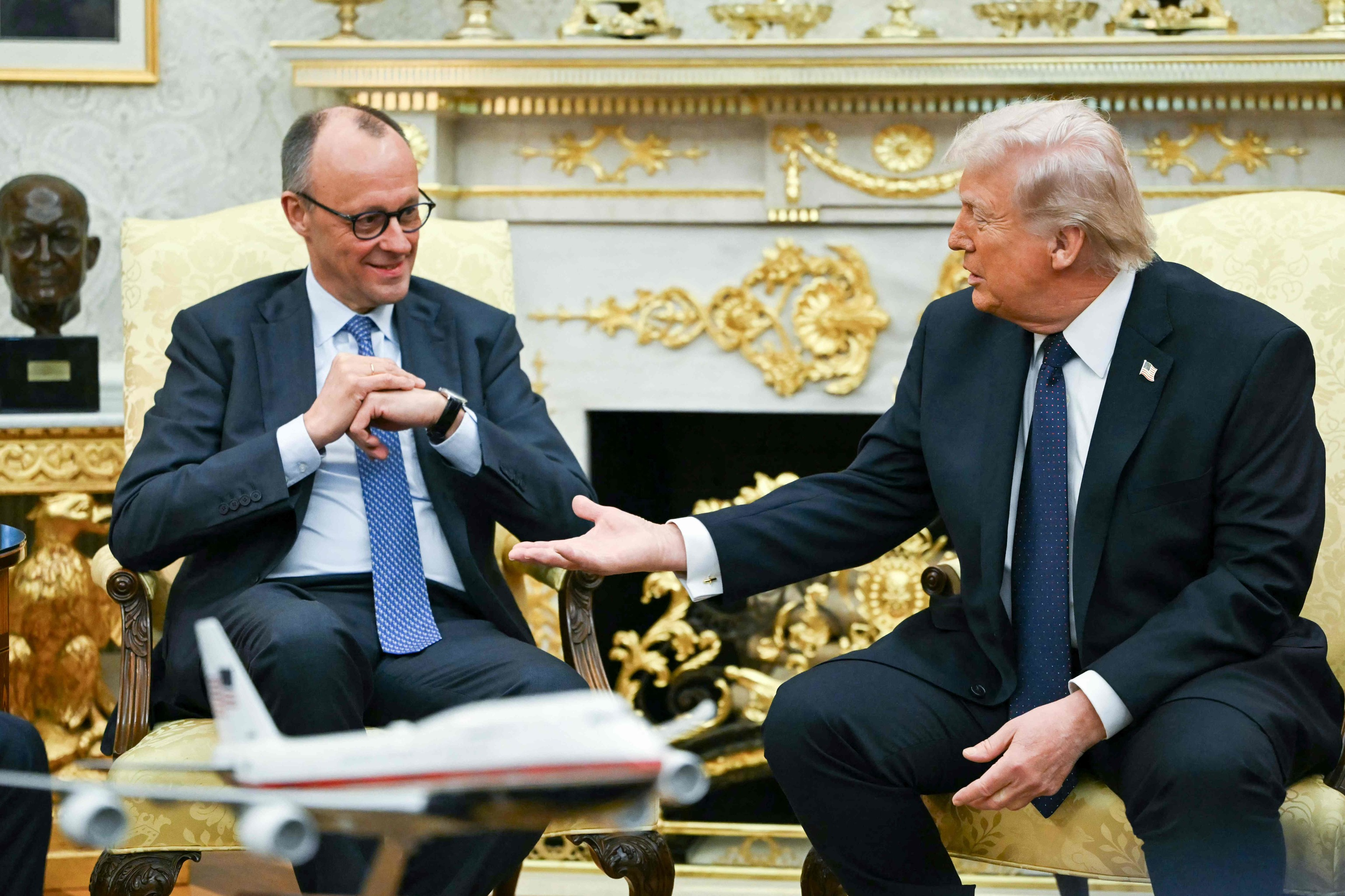 Donald Trump and Friedrich Merz.