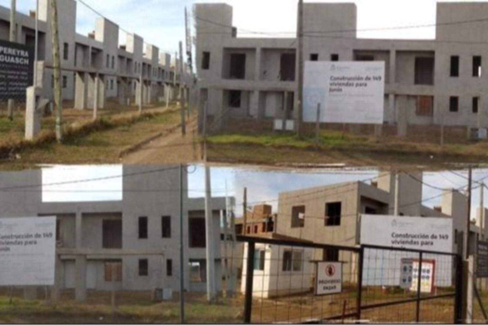 Viviendas inconclusas del programa.