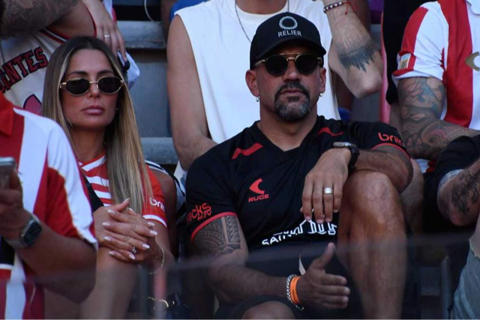 Verón vio la final desde la tribuna como un hincha más