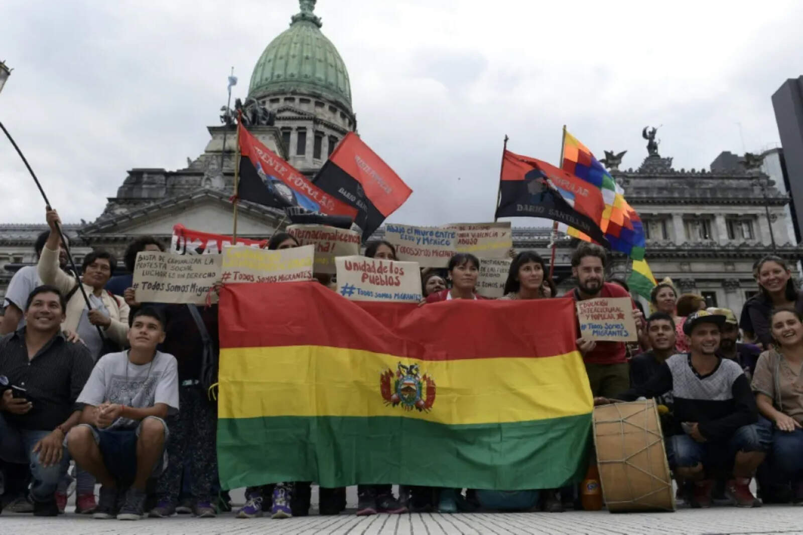 Bolivianos en el Congreso argentino.