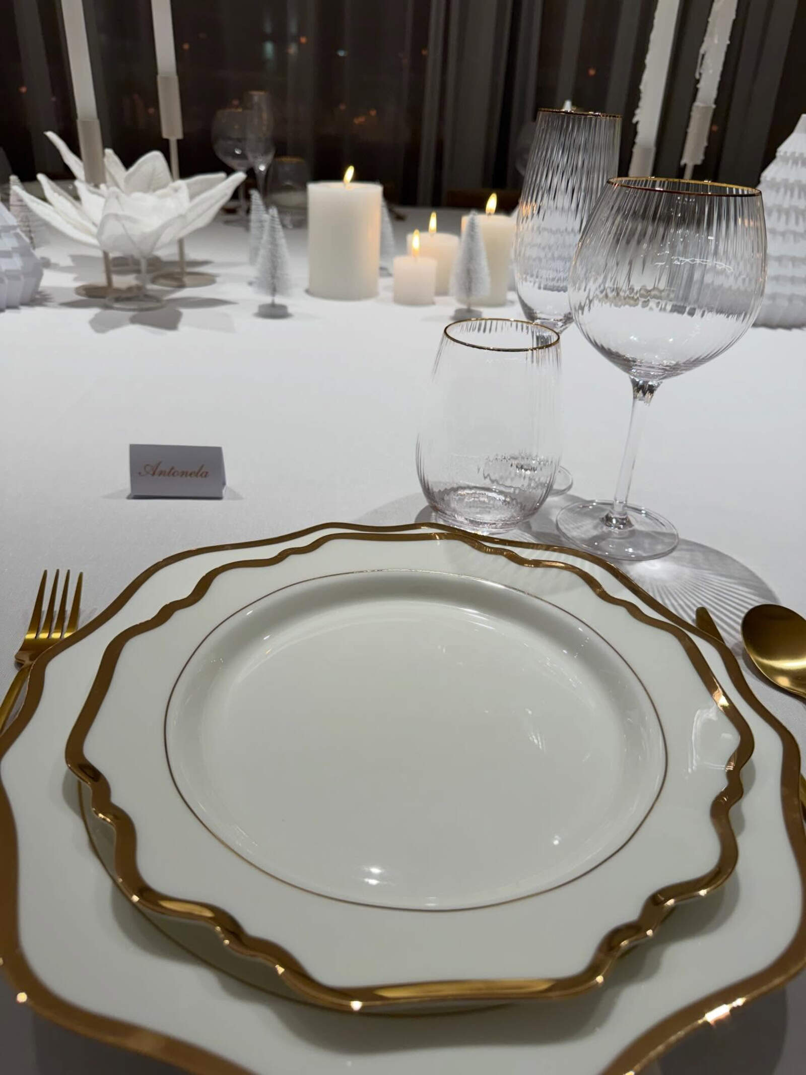 Antonela compartió fotos de la mesa navideña