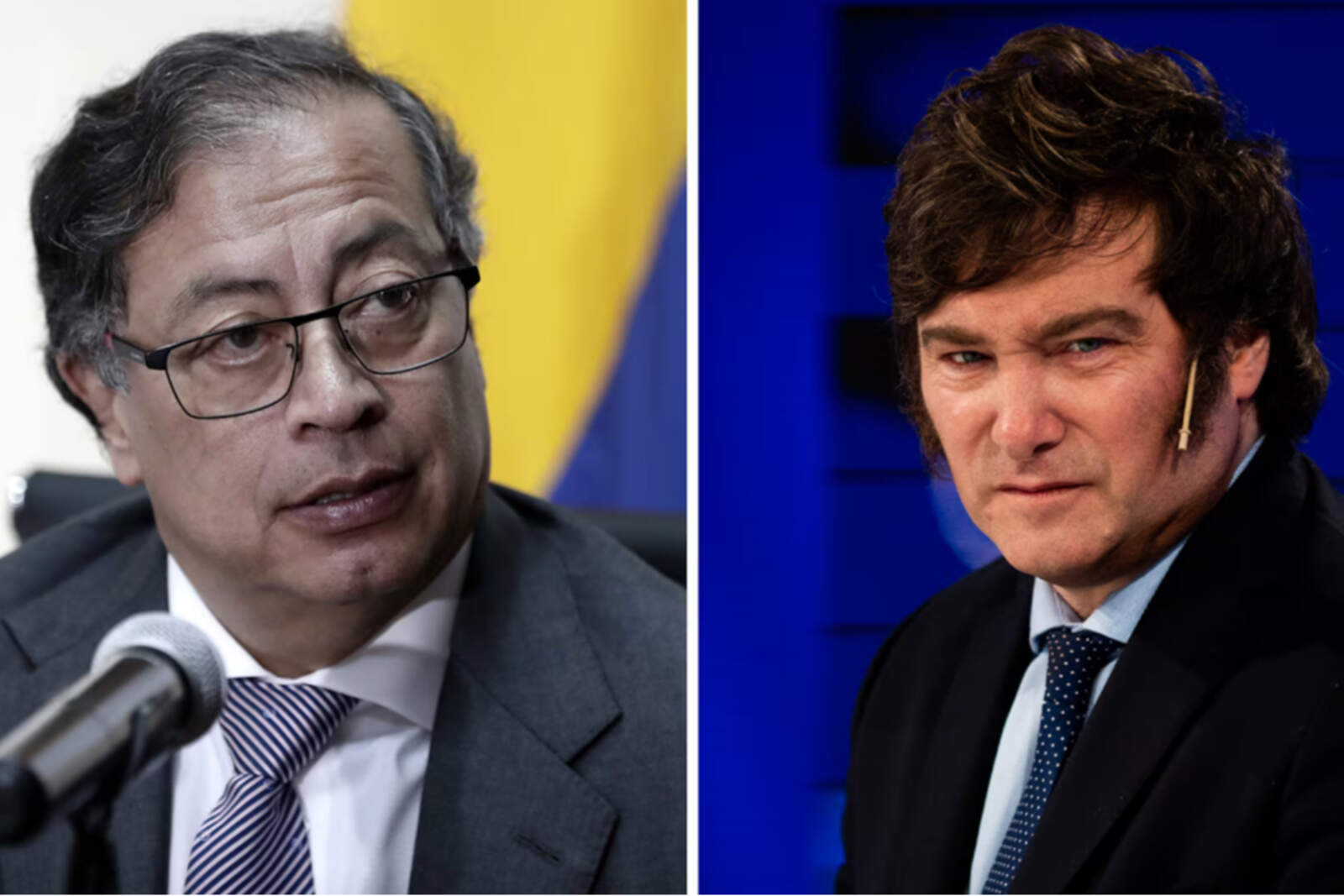 Javier Milei y Gustavo Petro.