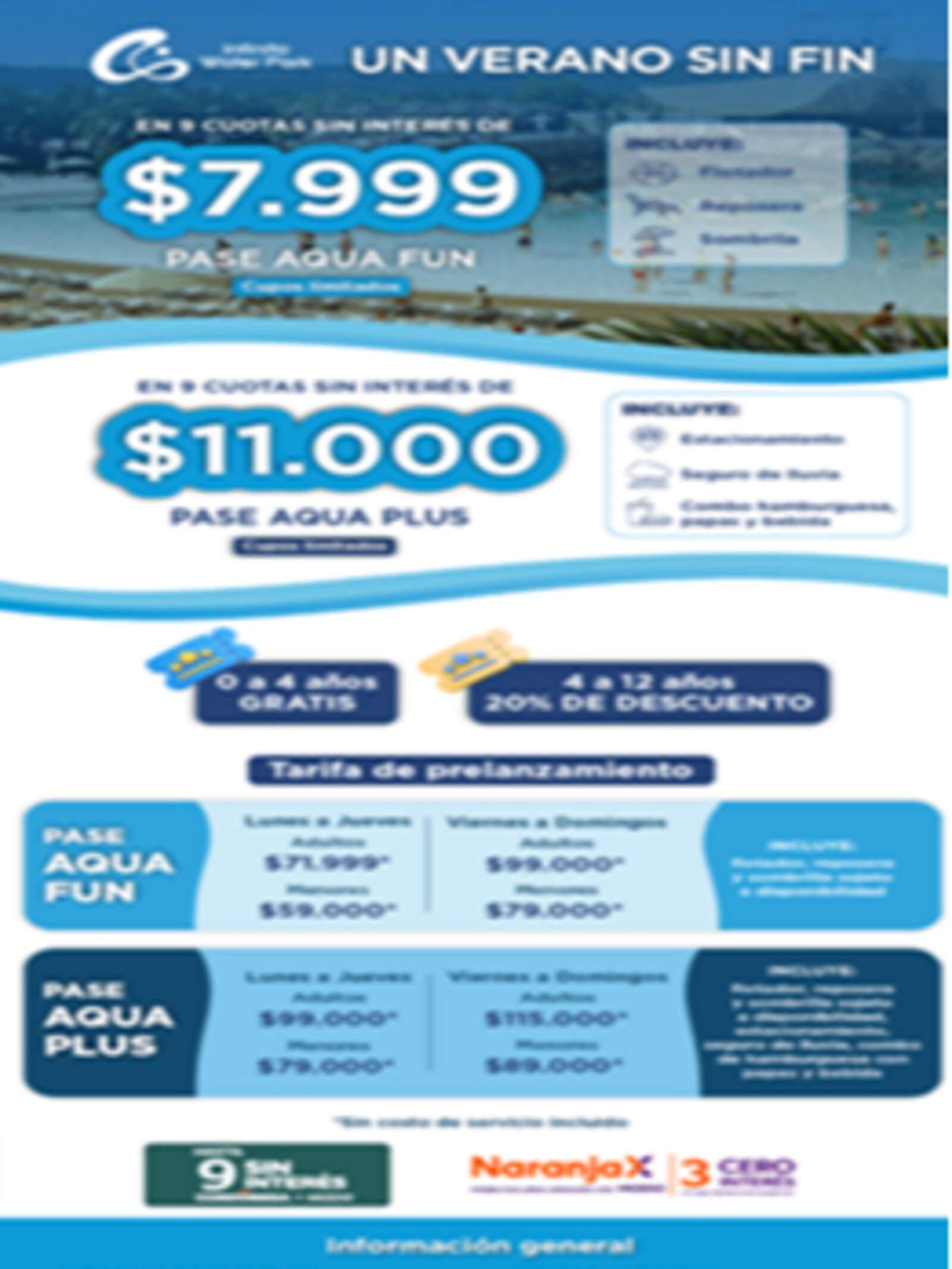 Información general sobre el precio de las entradas y los horarios de atención