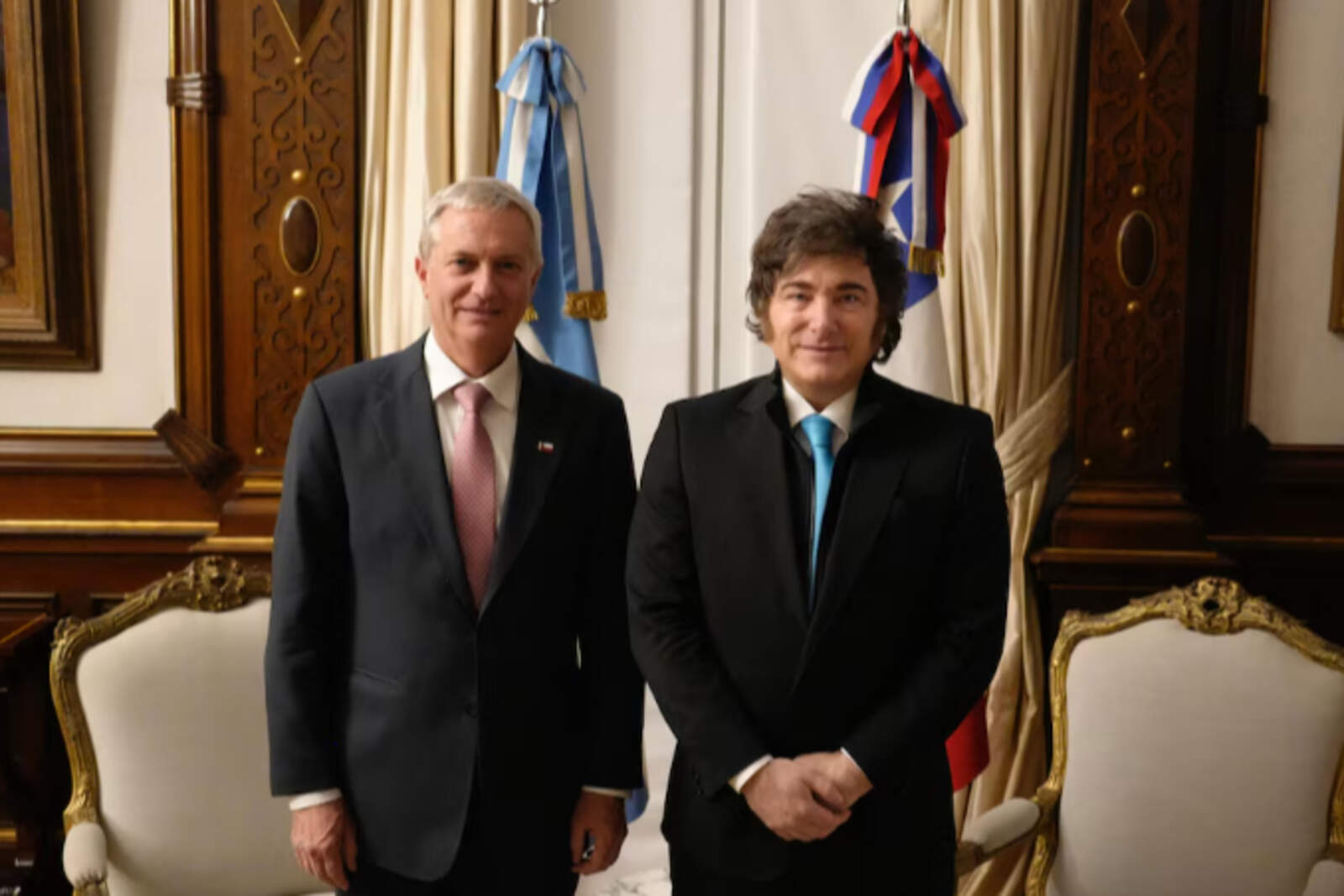 Javier Milei y José Antonio Kast.