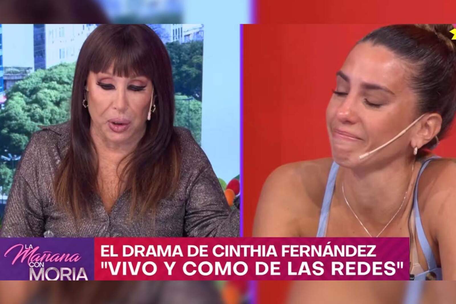 Cinthia Fernández atravesó un momento de fuerte angustia al aire de La mañana con Moria