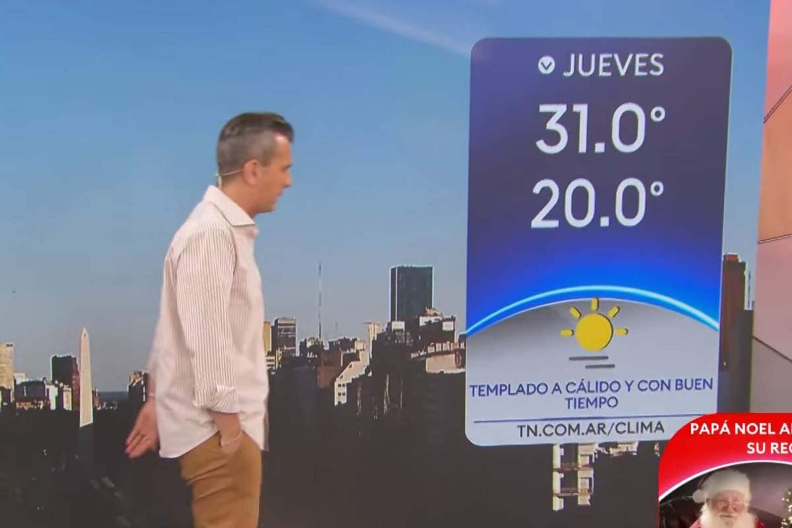 Cómo estará el clima mañana, jueves de Navidad