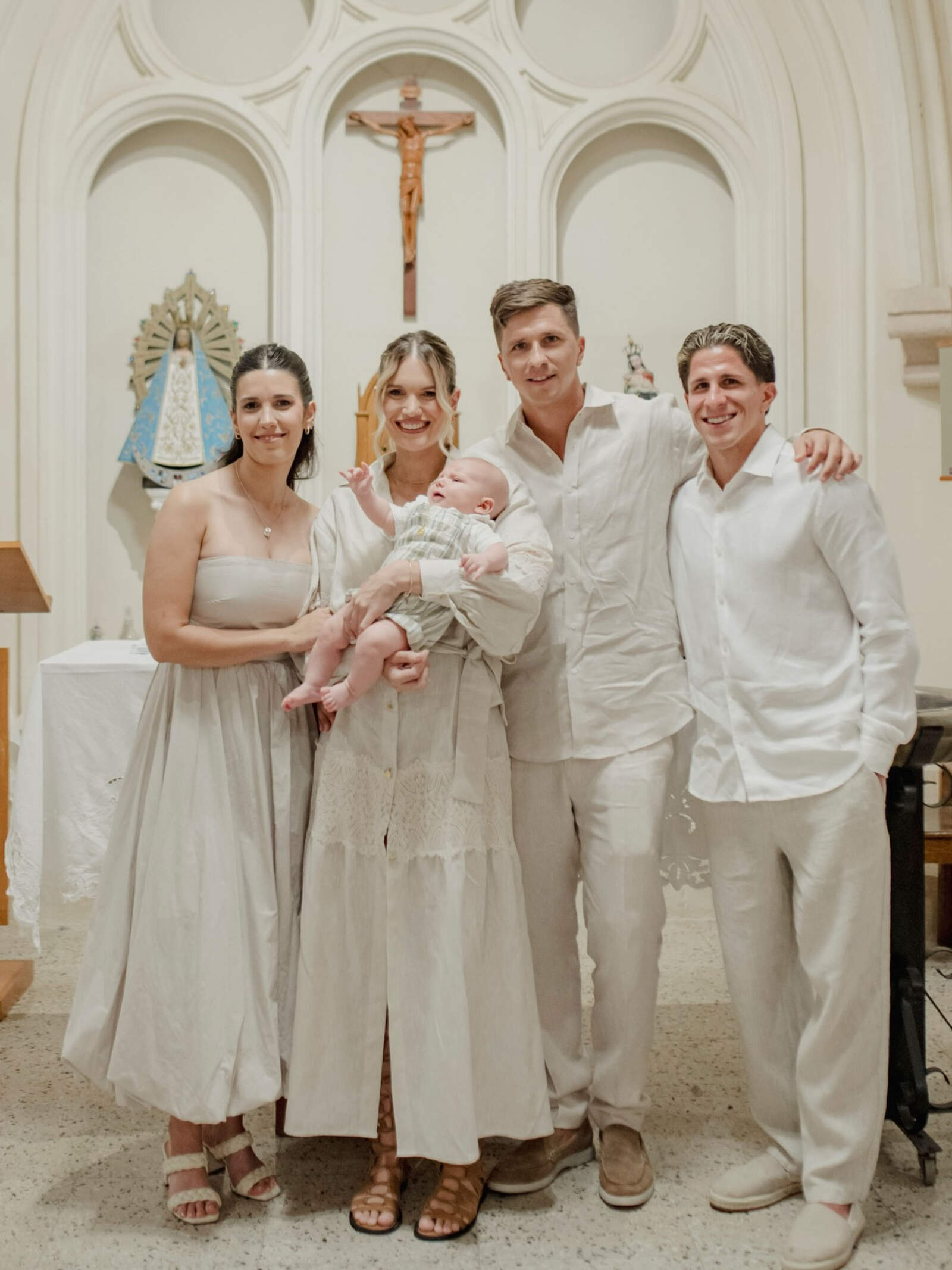 Faustino junto a sus padrinos