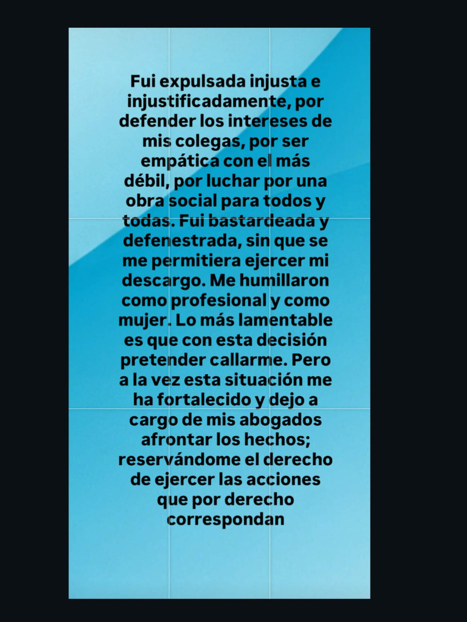 El llamativo posteo de Evelyn en Instagram