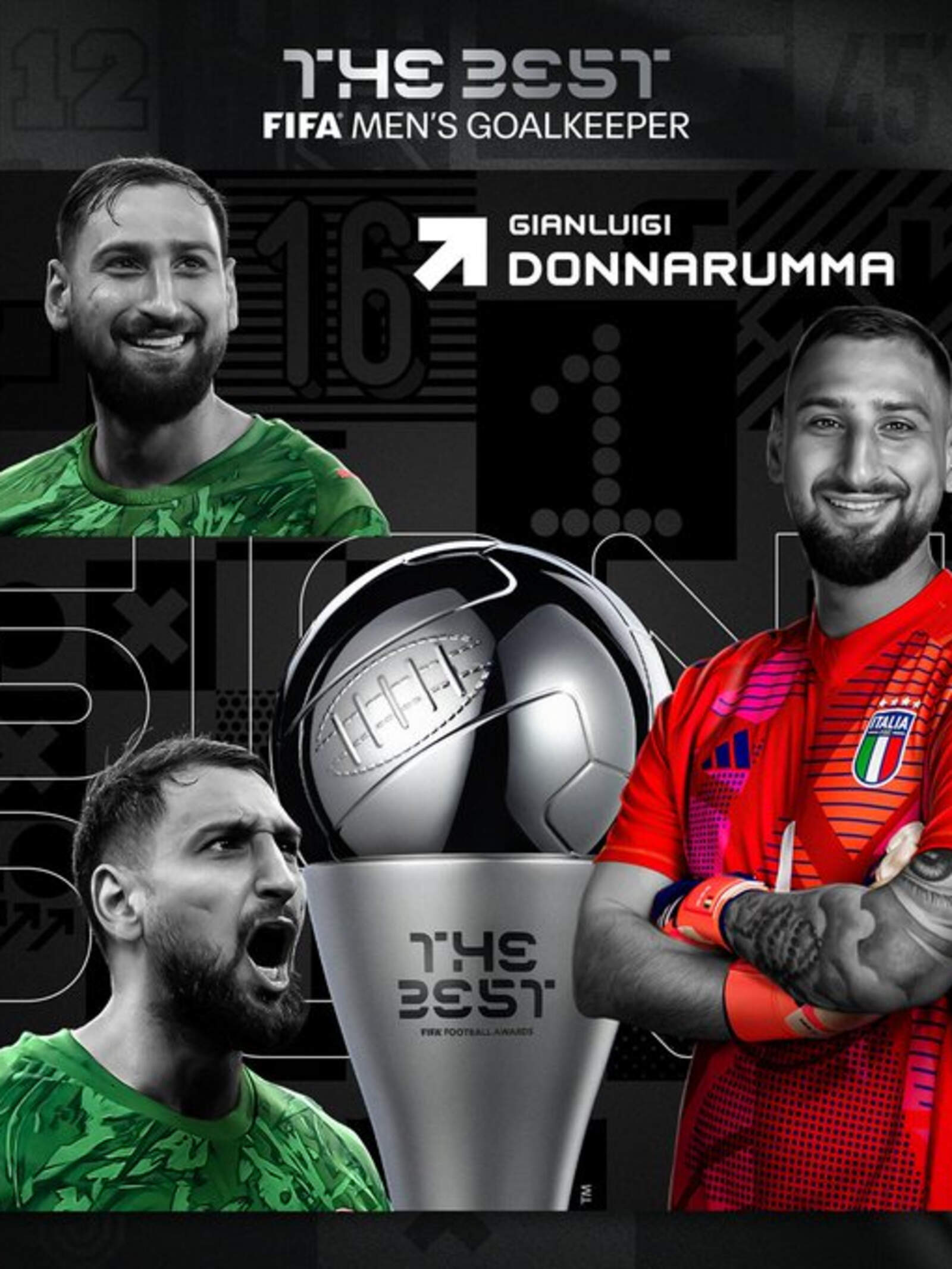 Gianluigi Donnarumma ganó el premio al mejor arquero del año