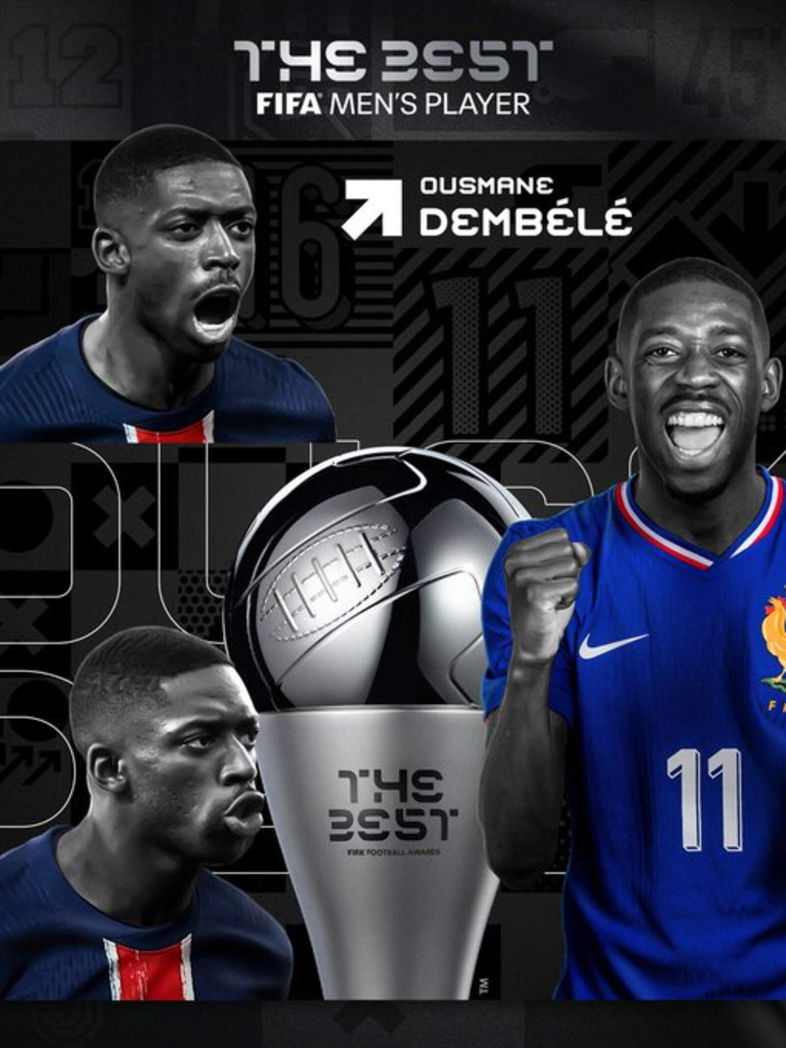 Ousmane Dembélé se quedó con el premio a mejor jugador del año