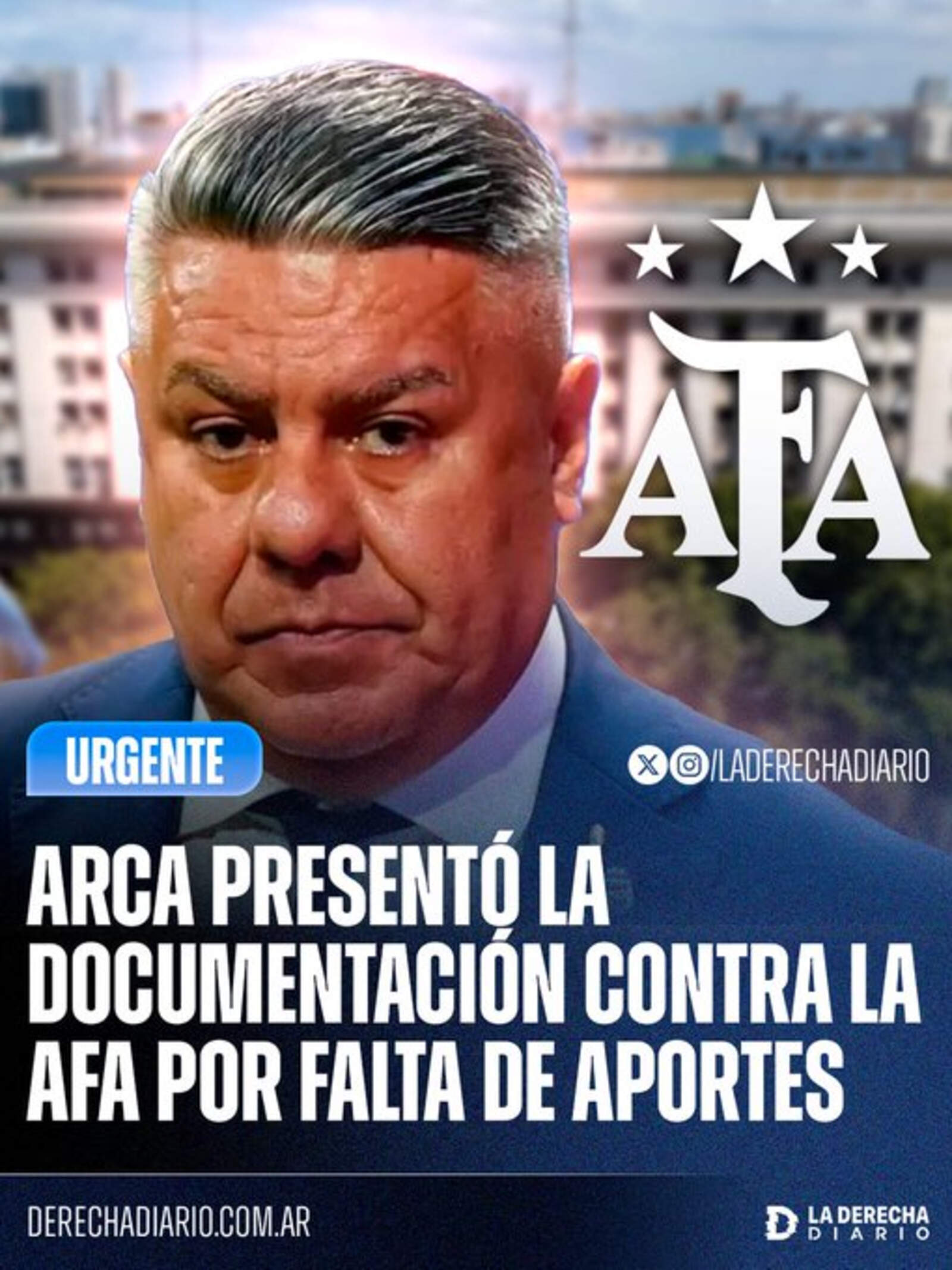 ARCA presentó la documentación contra la AFA por falta de aportes.