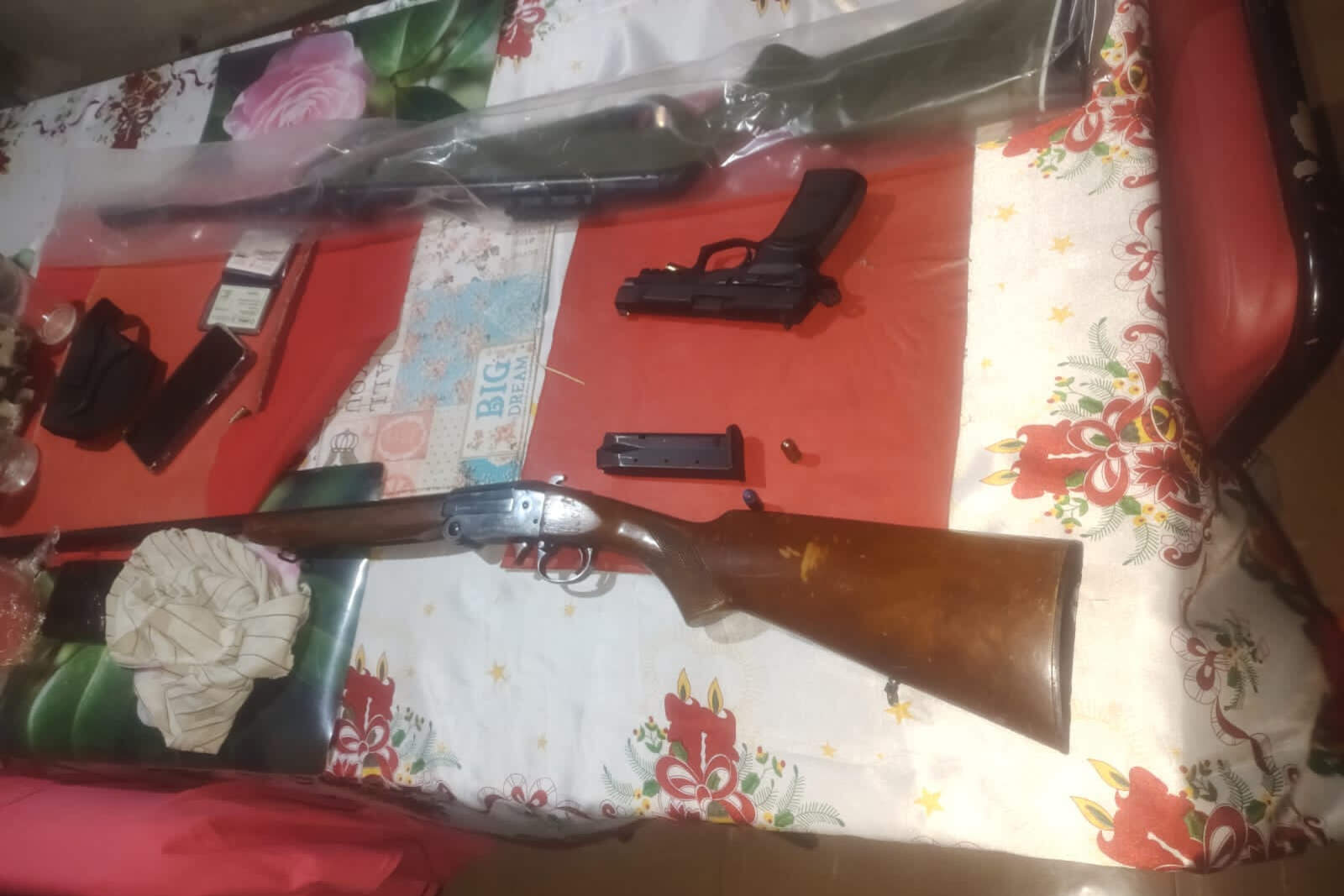 Las armas secuestradas.