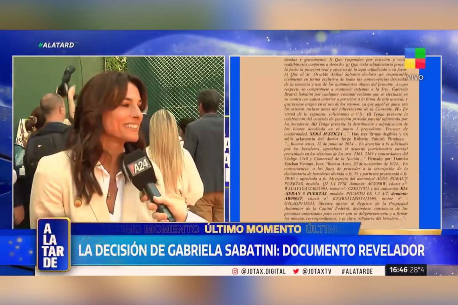 El material revela cómo se dividieron los bienes