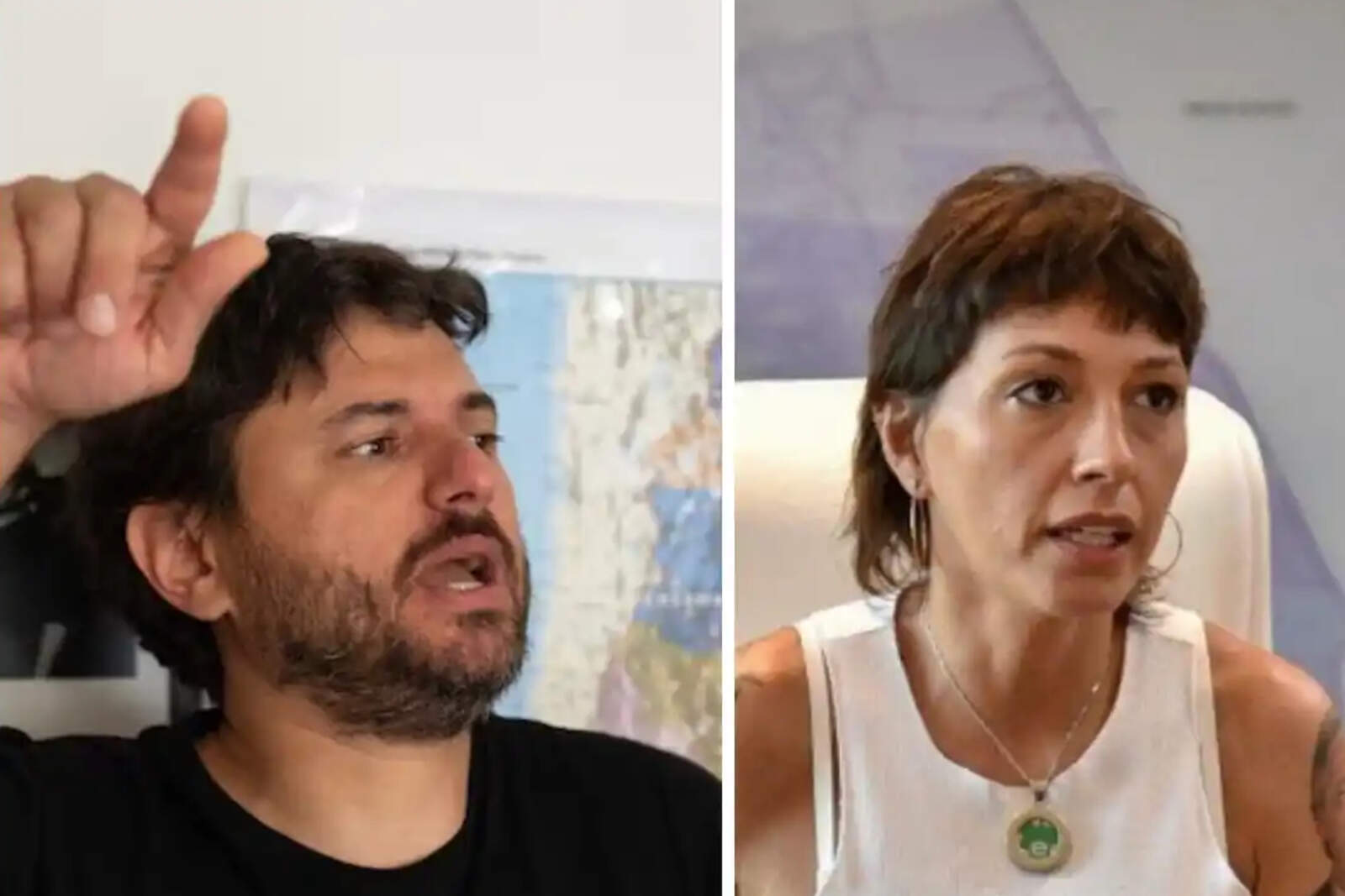 Mayra Mendoza y Juan Grabois.