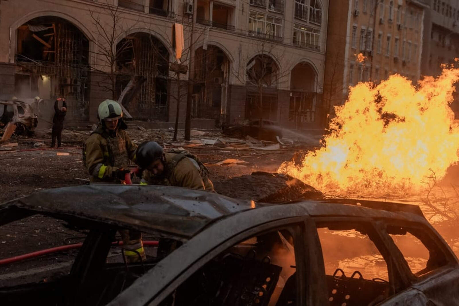 En la previa de esta reunión entre ambos mandatarios, Rusia bombardeó Kiev