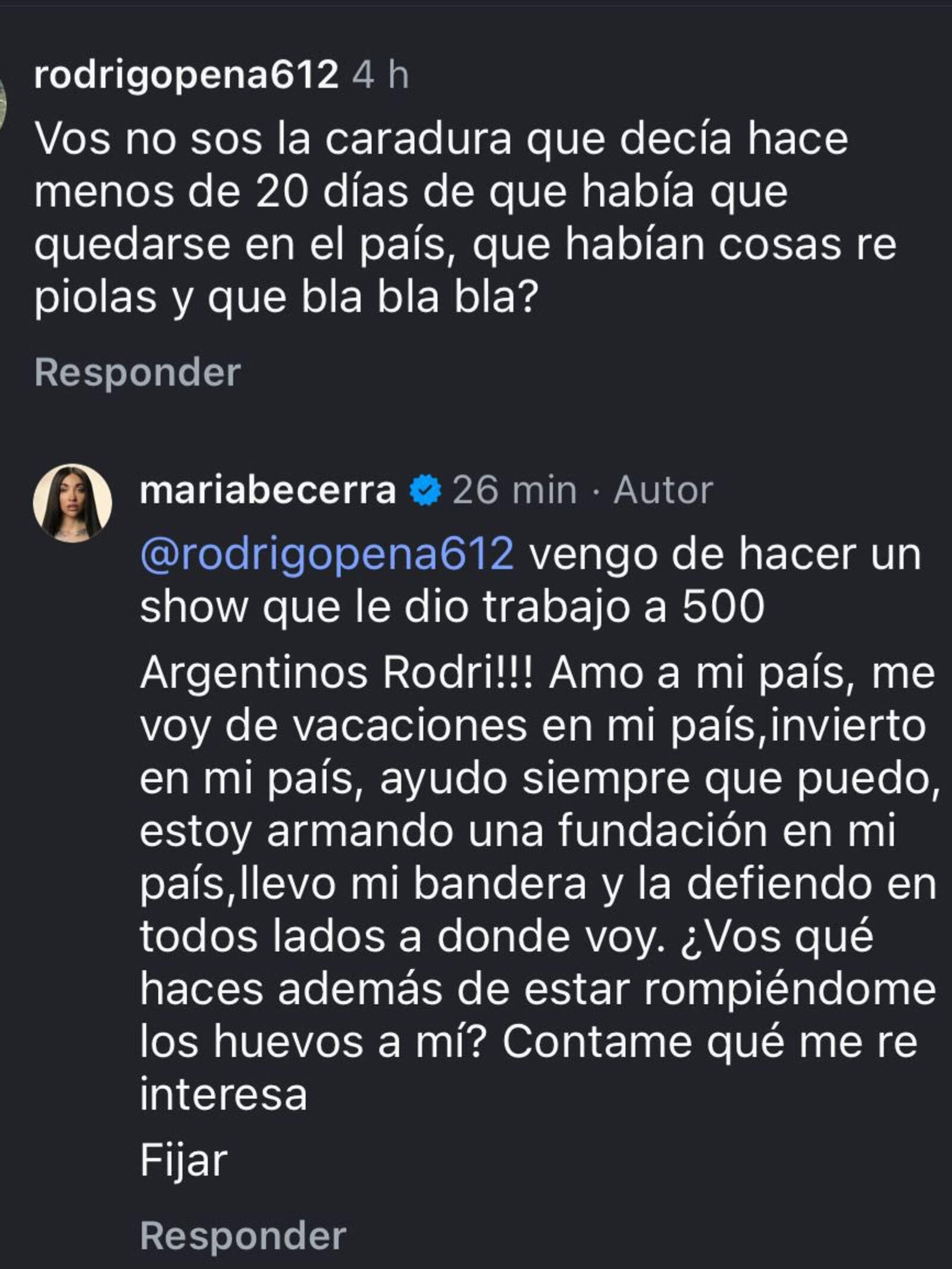 Las criticas a María Becerra por su viaje a Finlandia 