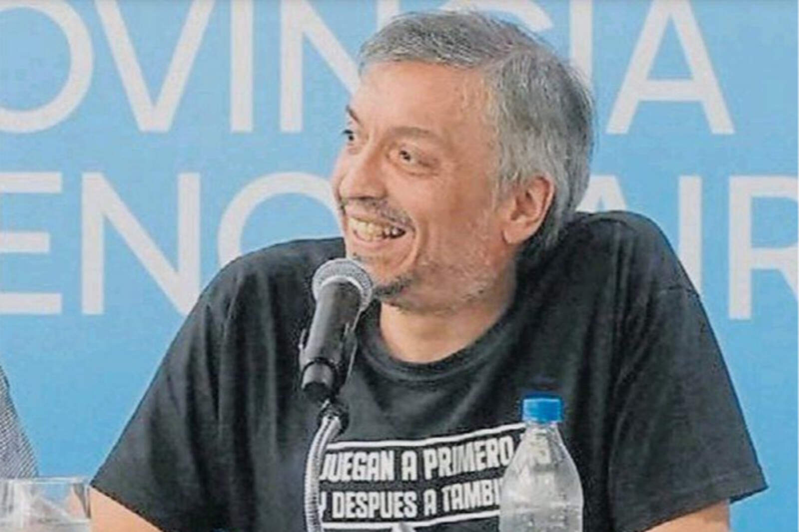 Máximo Kirchner con la polémica remera.