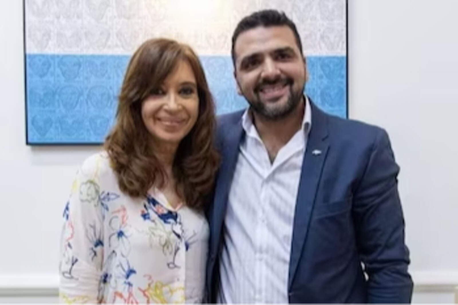 Walter Vuoto junto a Cristina Kirchner.