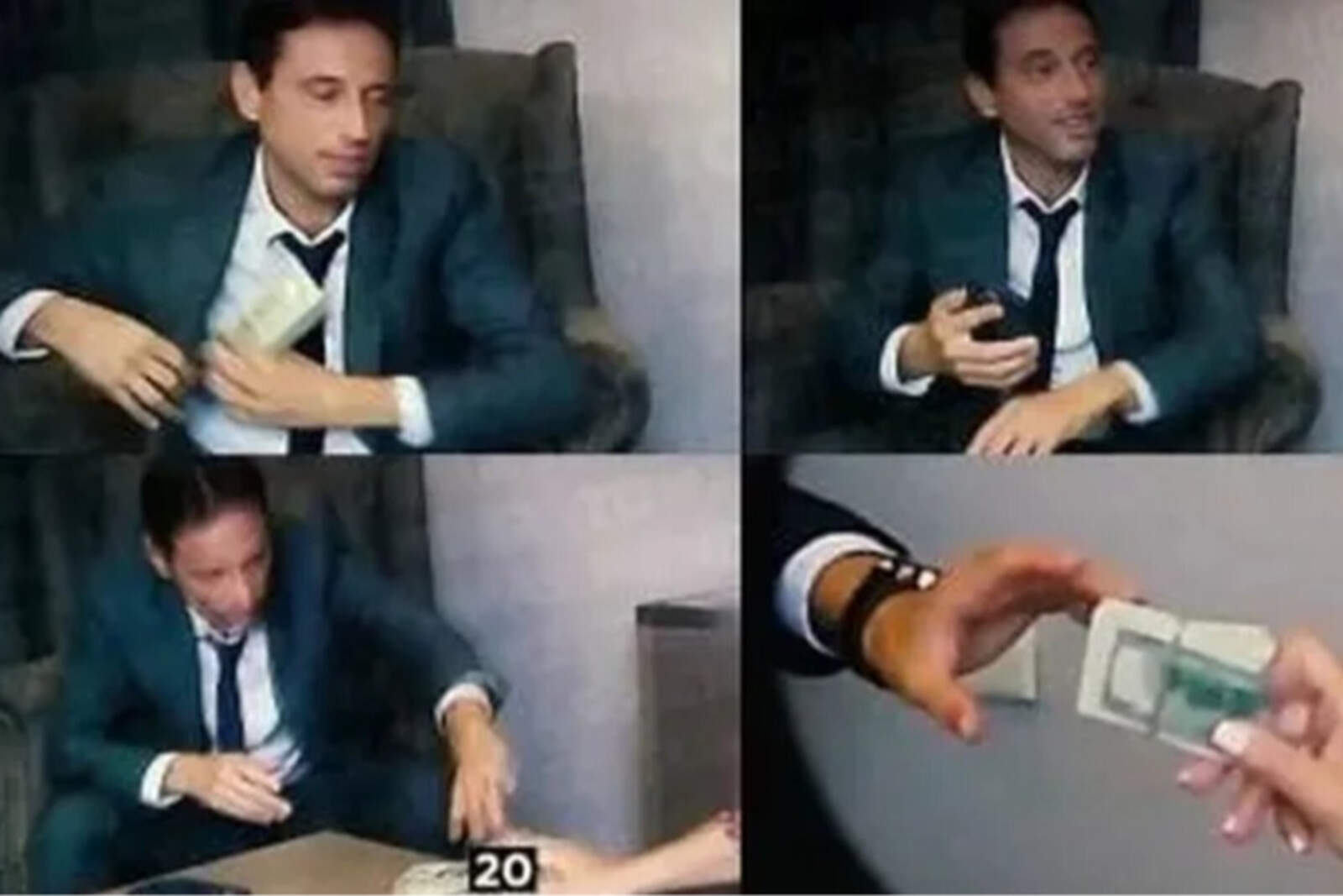 Marcelo Moretti recibiendo coimas en una cámara oculta.