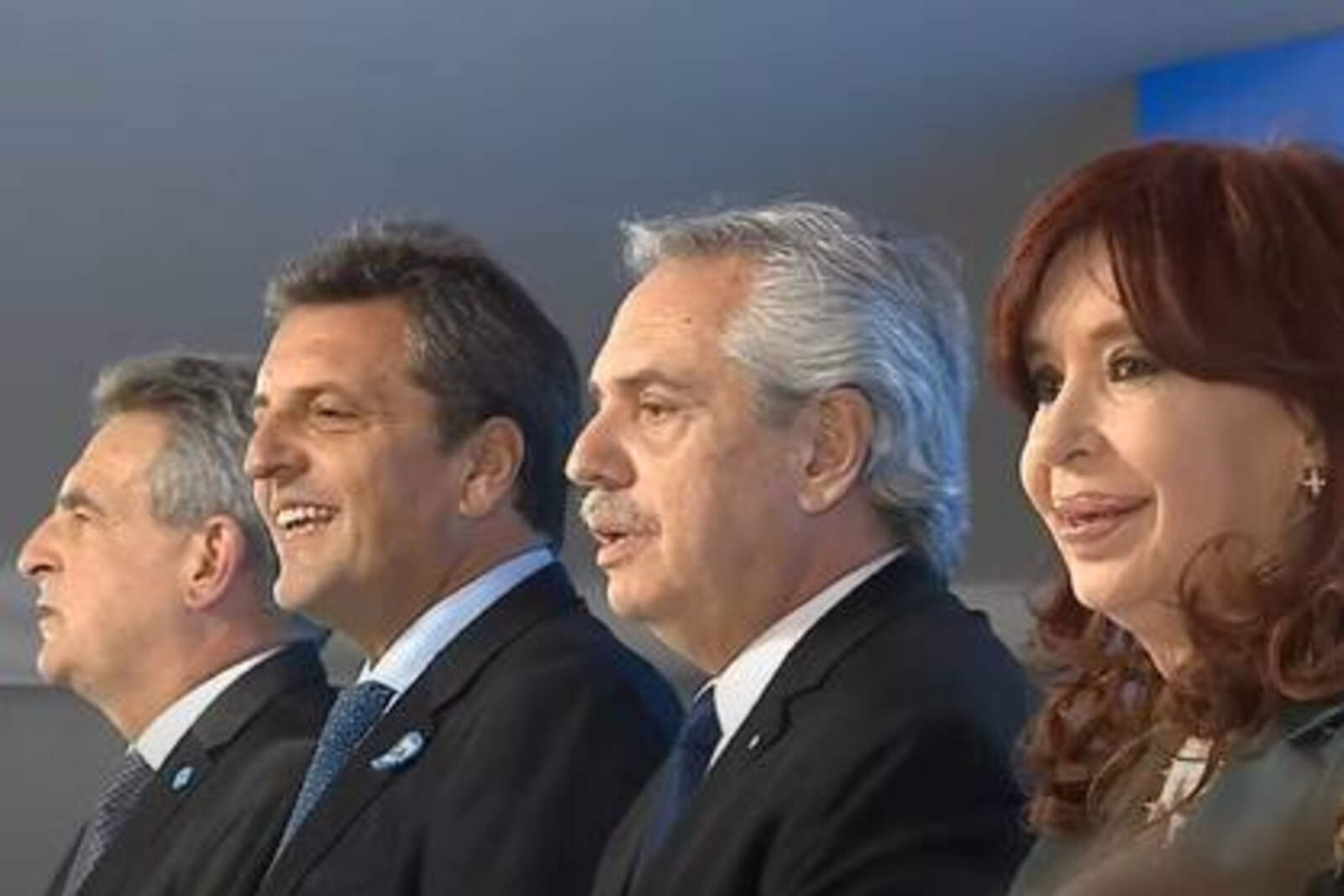 Alberto Fernández, Cristia Kirchner, Sergio Massa y Agustín Rossi.