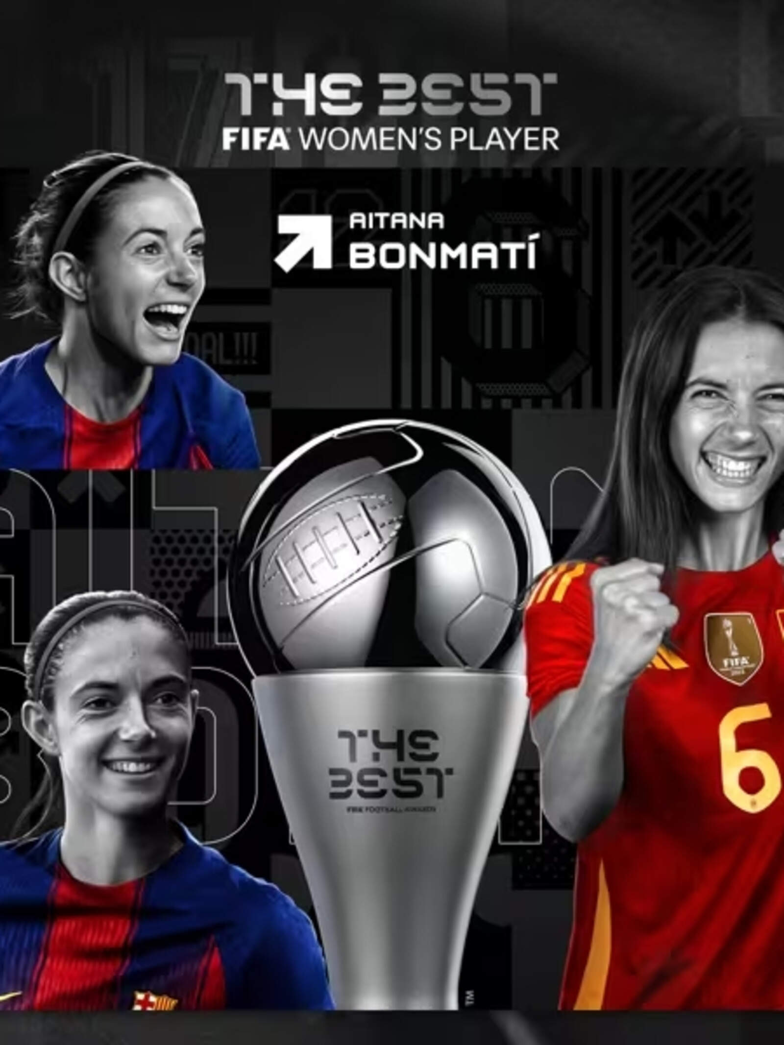 Aitana Bonmatí se quedó con el premio a mejor jugadora del año