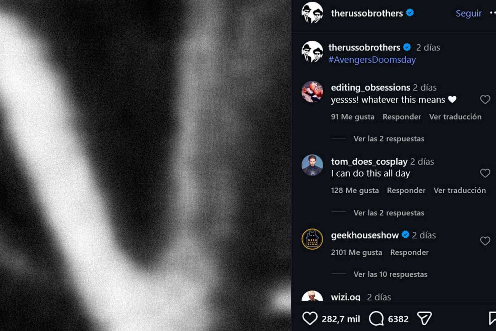 La imagen compartida es deliberadamente ambigua