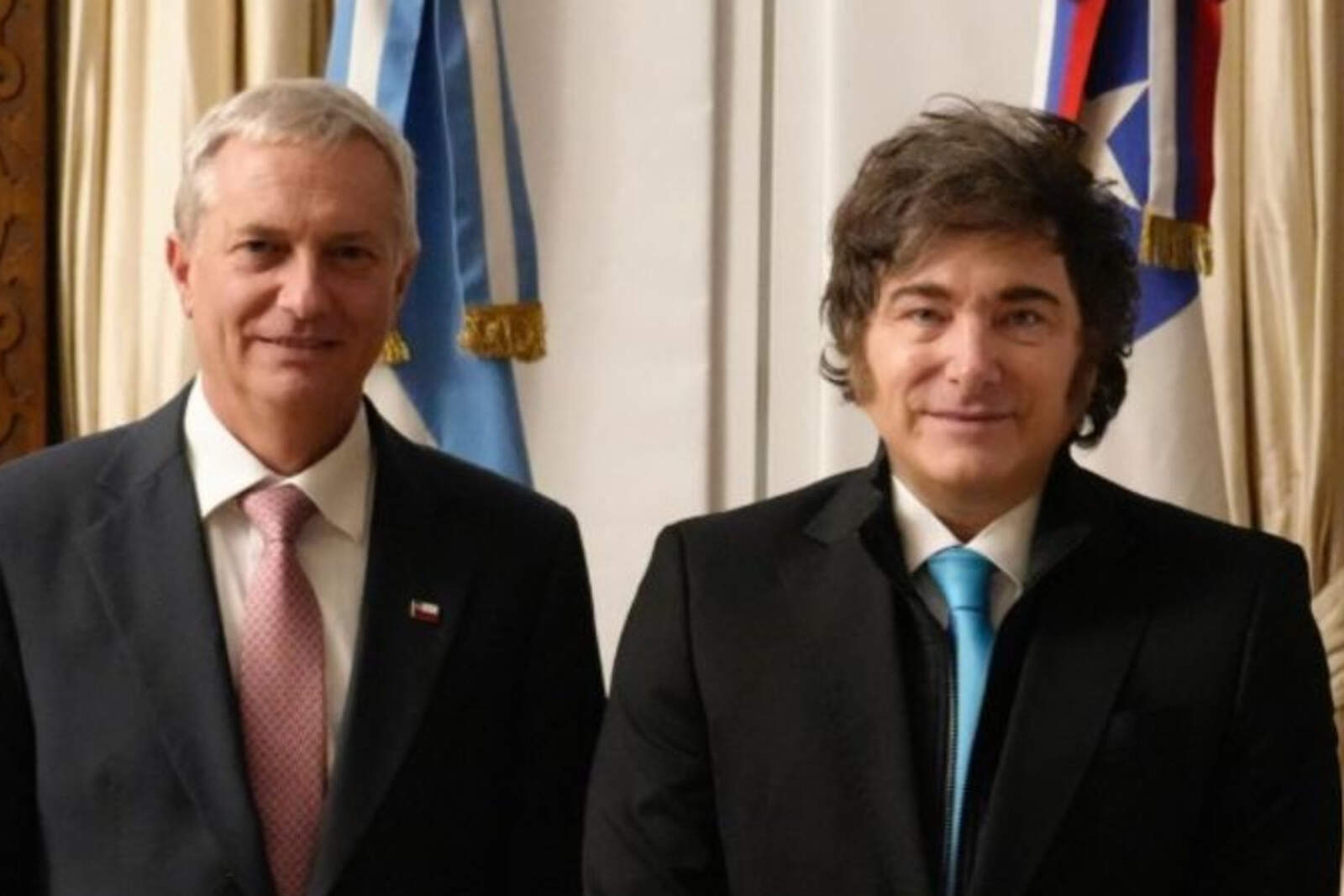 Javier Milei y José Antonio Kast.