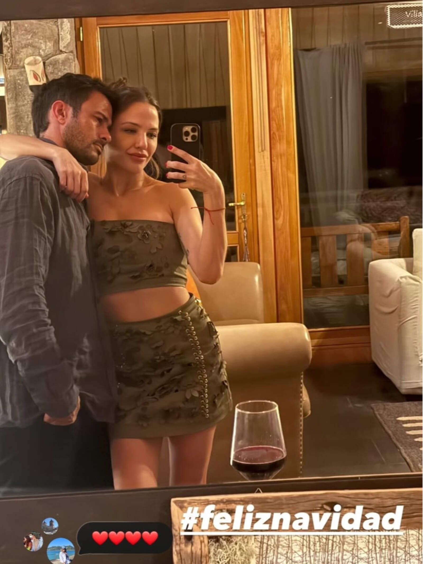 Los enamorados festejaron su primera Navidad juntos en el sur