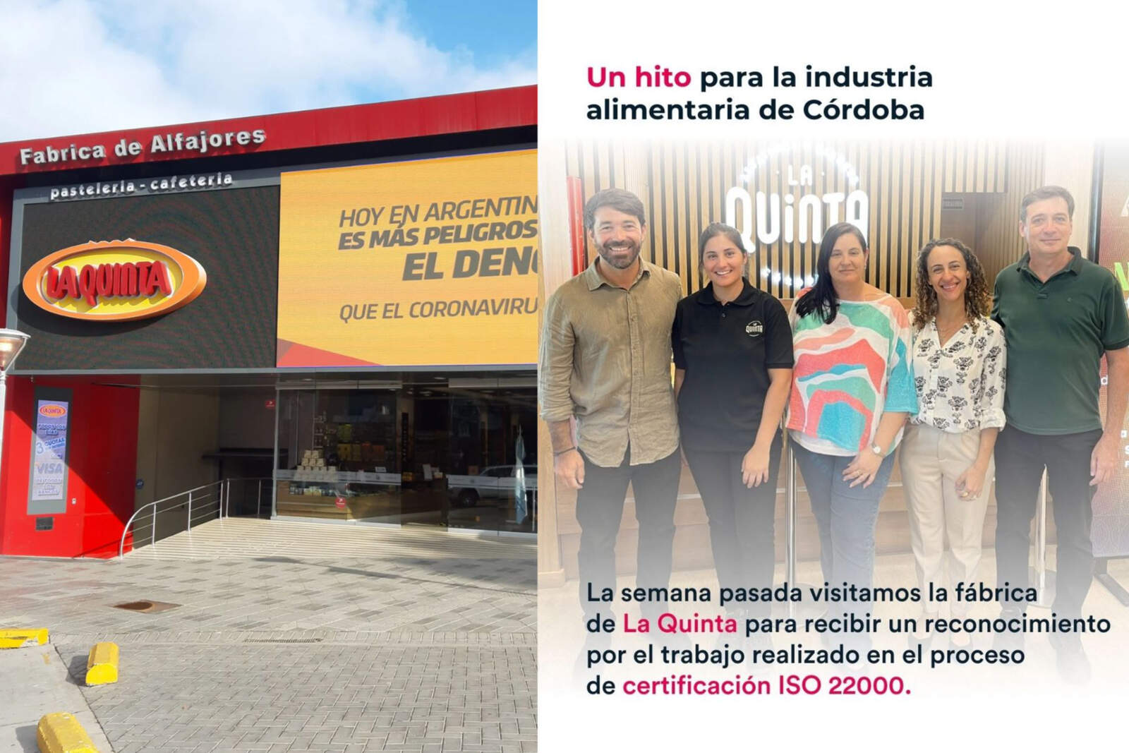 Hito privado: La Quinta es la primera fábrica cordobesa con ISO 22000