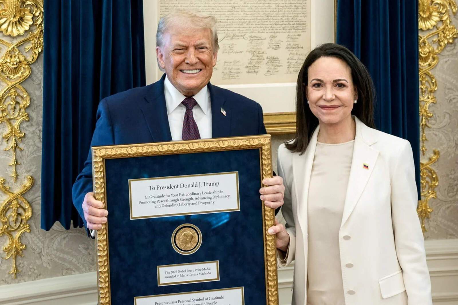 Let them keep crying: the Nobel Foundation complained that Corina Machado gave her prize to Trump