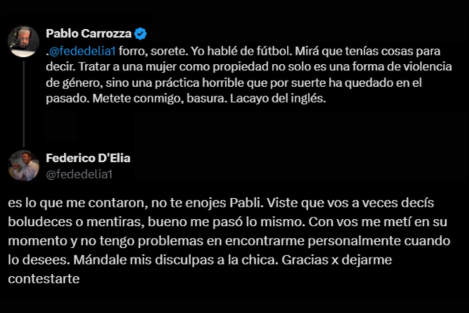 La segunda respuesta de Federico D’Elía