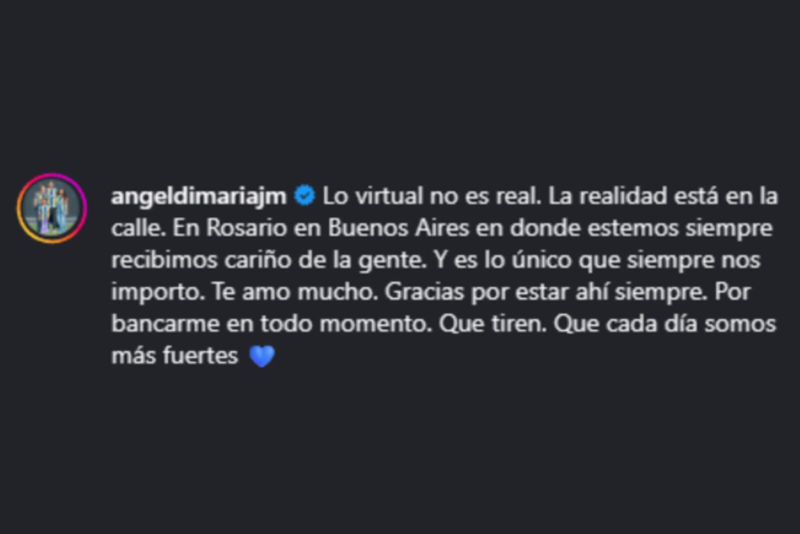 El posteo de Di Maria