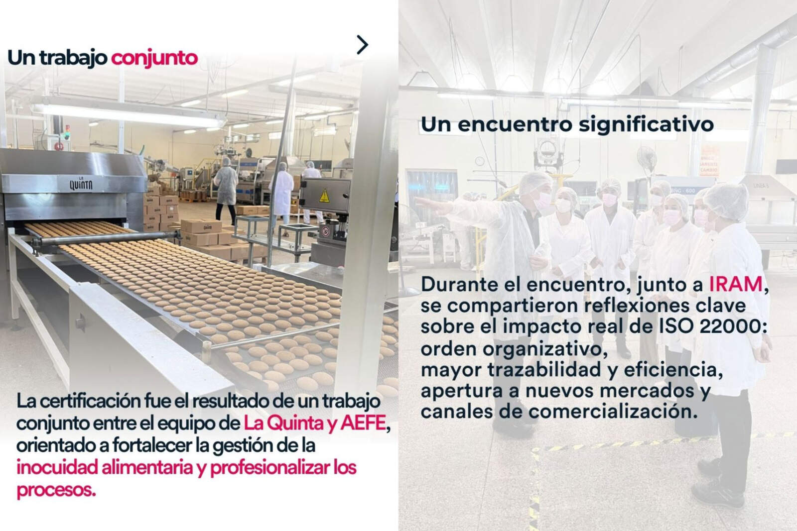 La implementación de la ISO 22000 garantiza un orden organizativo superior y una mayor trazabilidad.