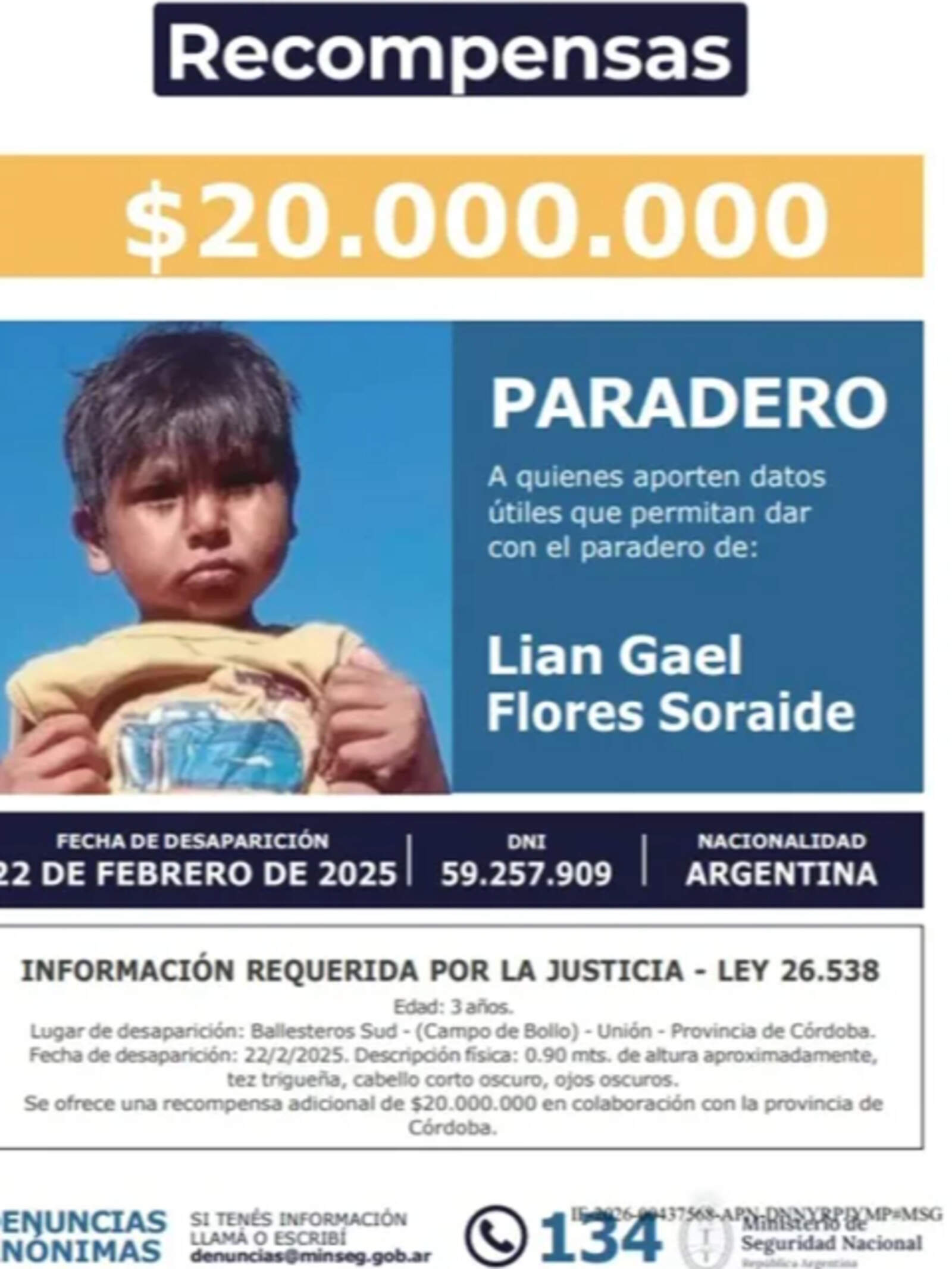 Sigue la búsqueda de Lian Flores.