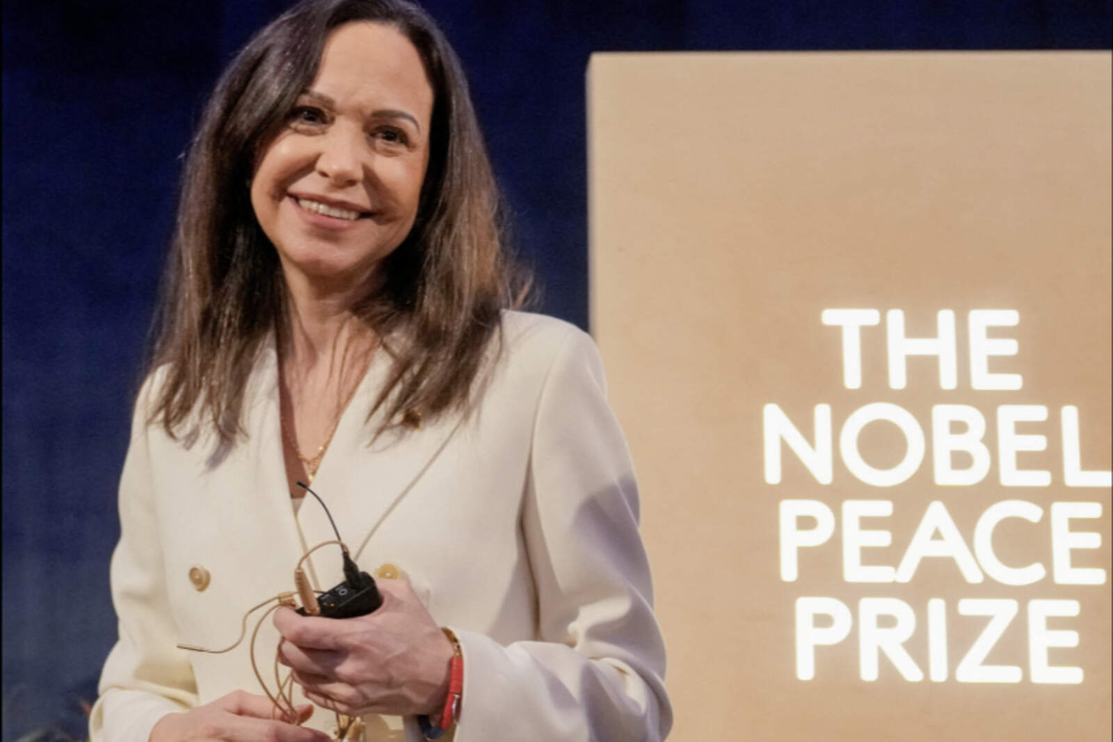 Corina Machado ganó eñ Nobel de la Paz por su lucha democrática en Venezuela