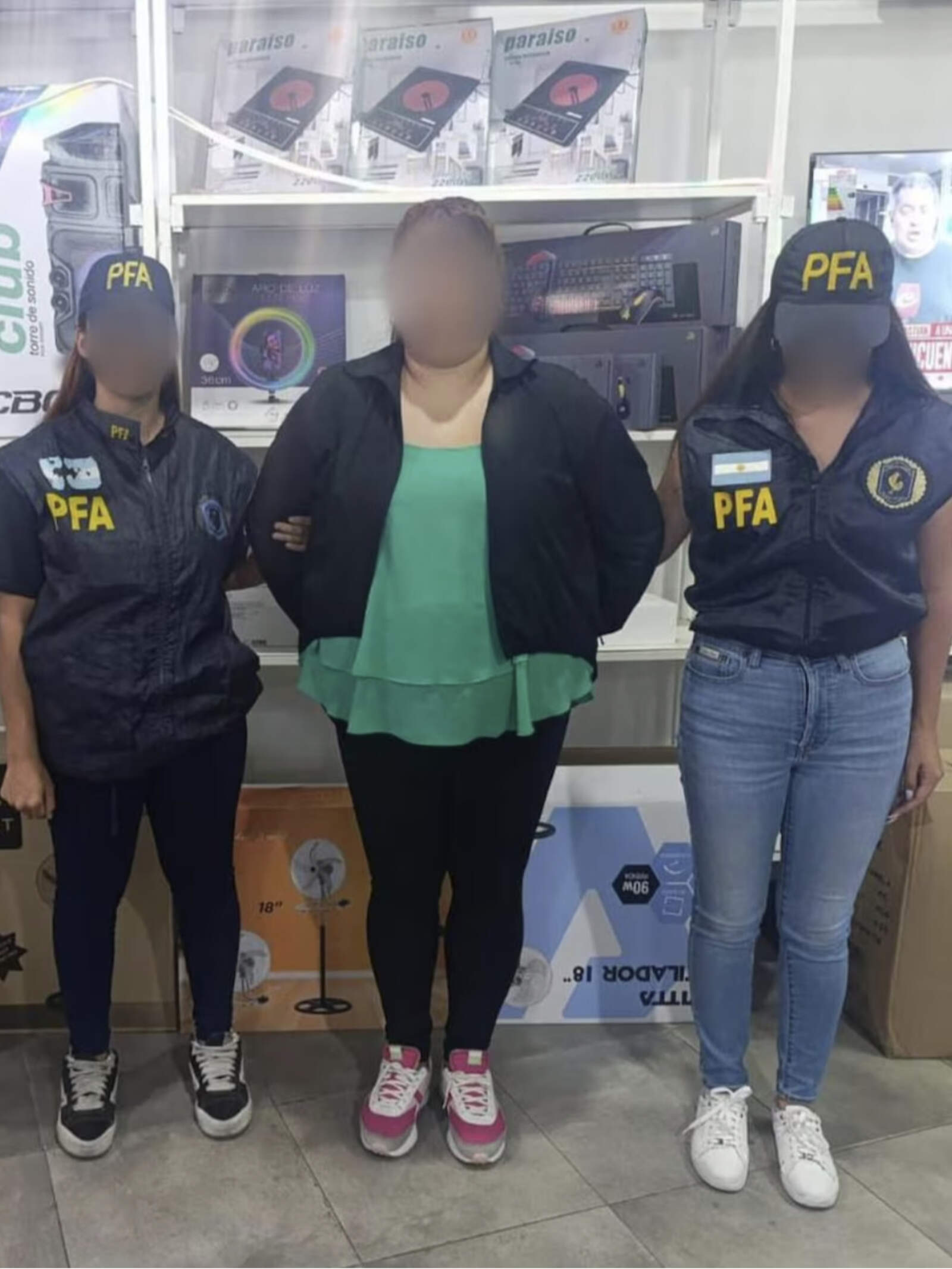 Efectivos de la Policía Federal Argentina detuvieron a una extranjera en situación irregular