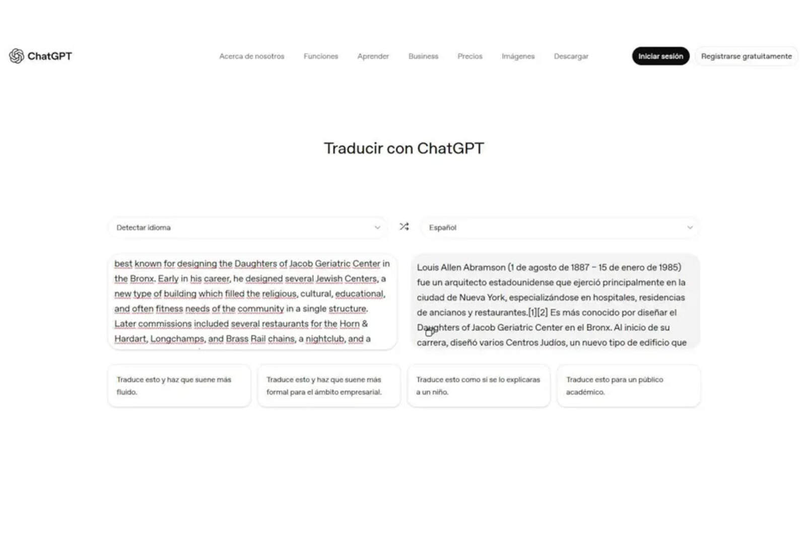 ChatGPT Translate: qué es y cómo funciona