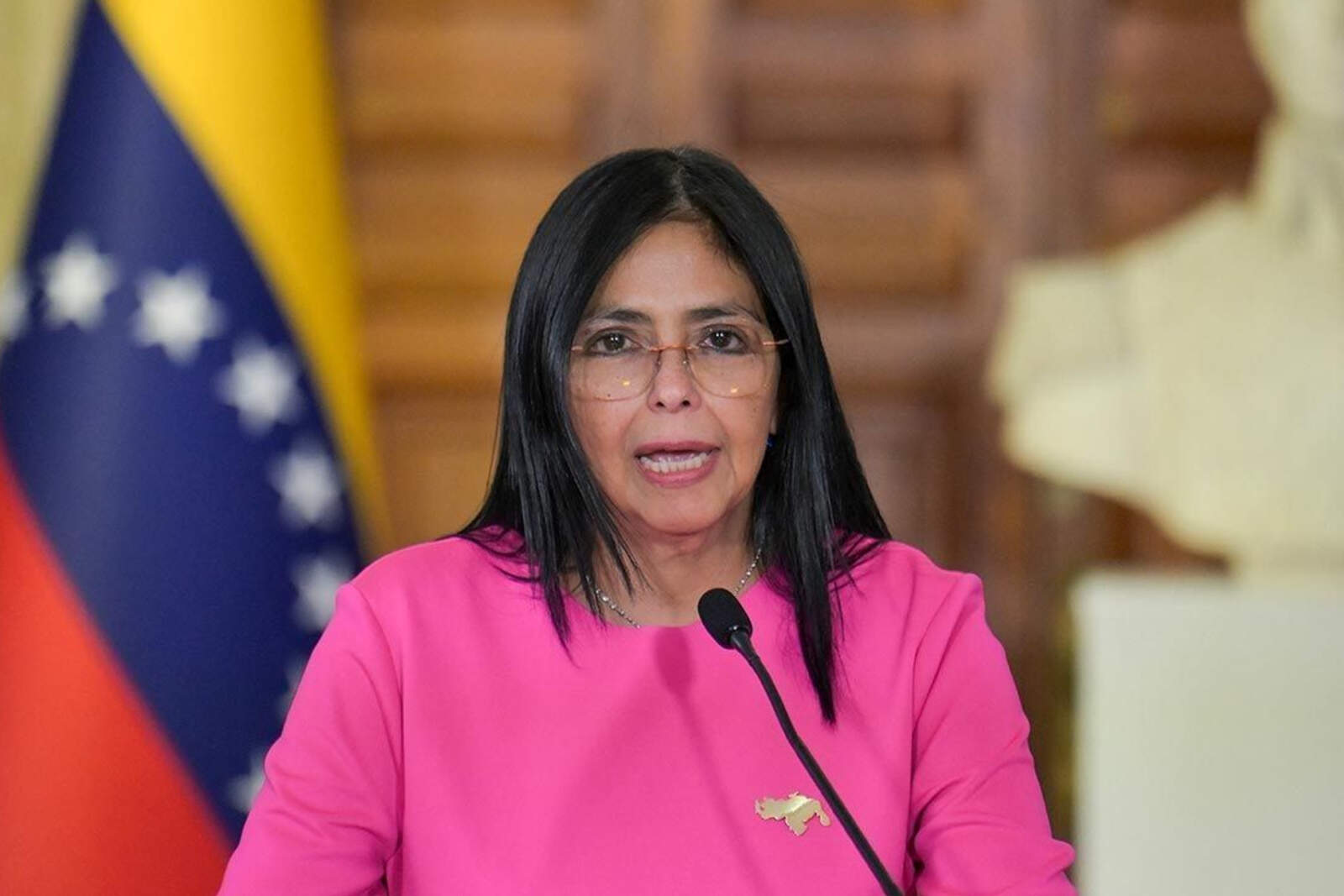 Delcy Rodríguez, líder del régimen venezolano de transición.