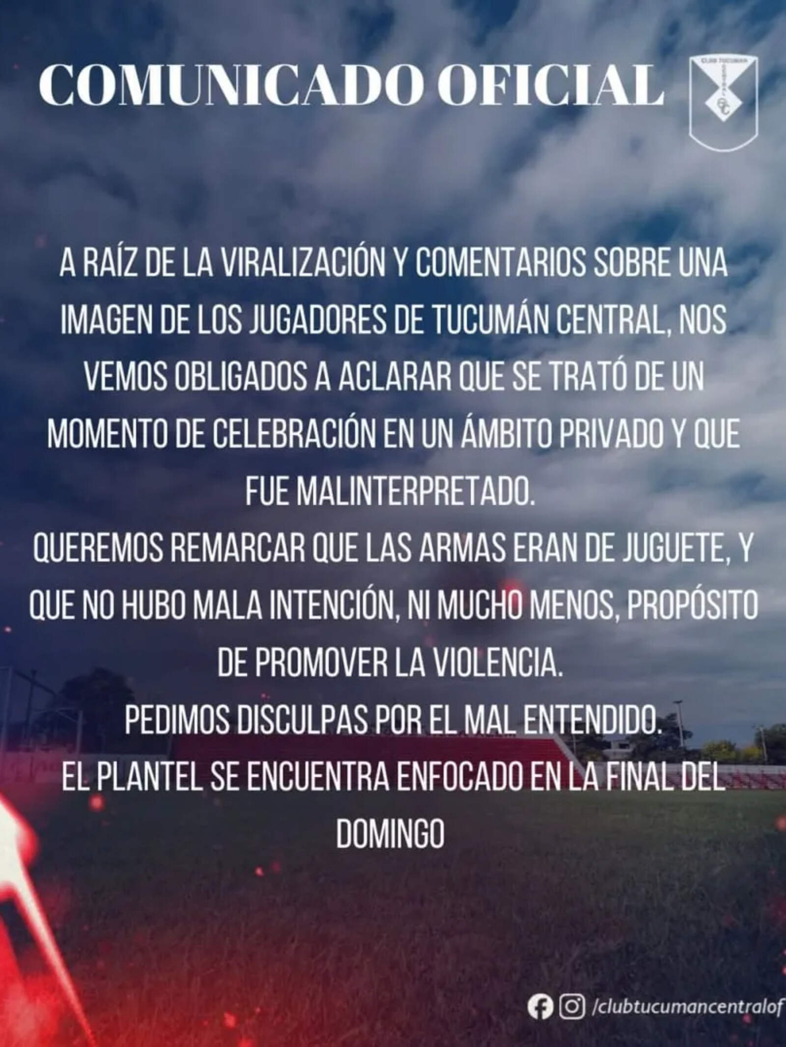 El comunicado del club luego de la polémica