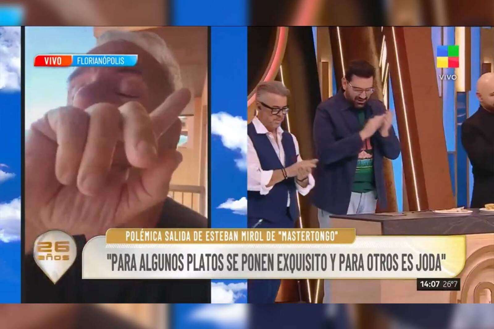 Esteban Mirol volvió a cargar contra el jurado de MasterChef Celebrity tras quedar eliminado del repechaje