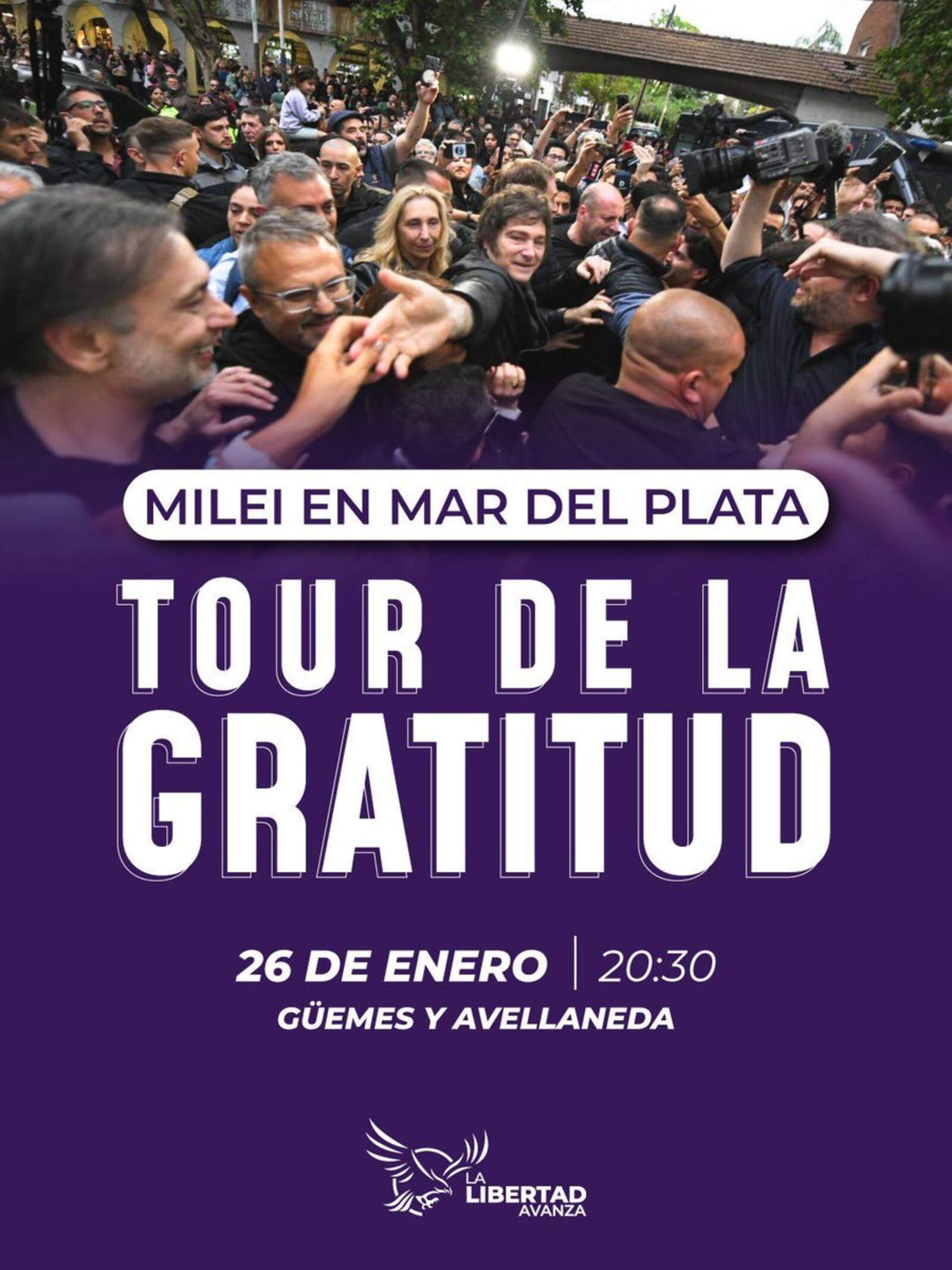 La convocatoria al Tour de la Gratitud en Mar del Plata.