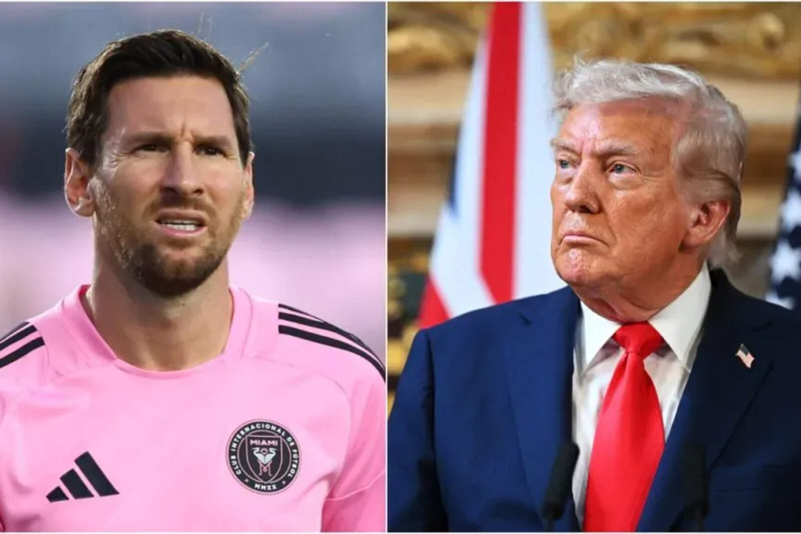 Donald Trump y Lionel Messi.