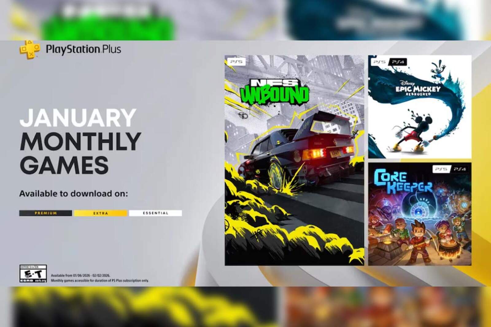 Los juegos confirmados de enero