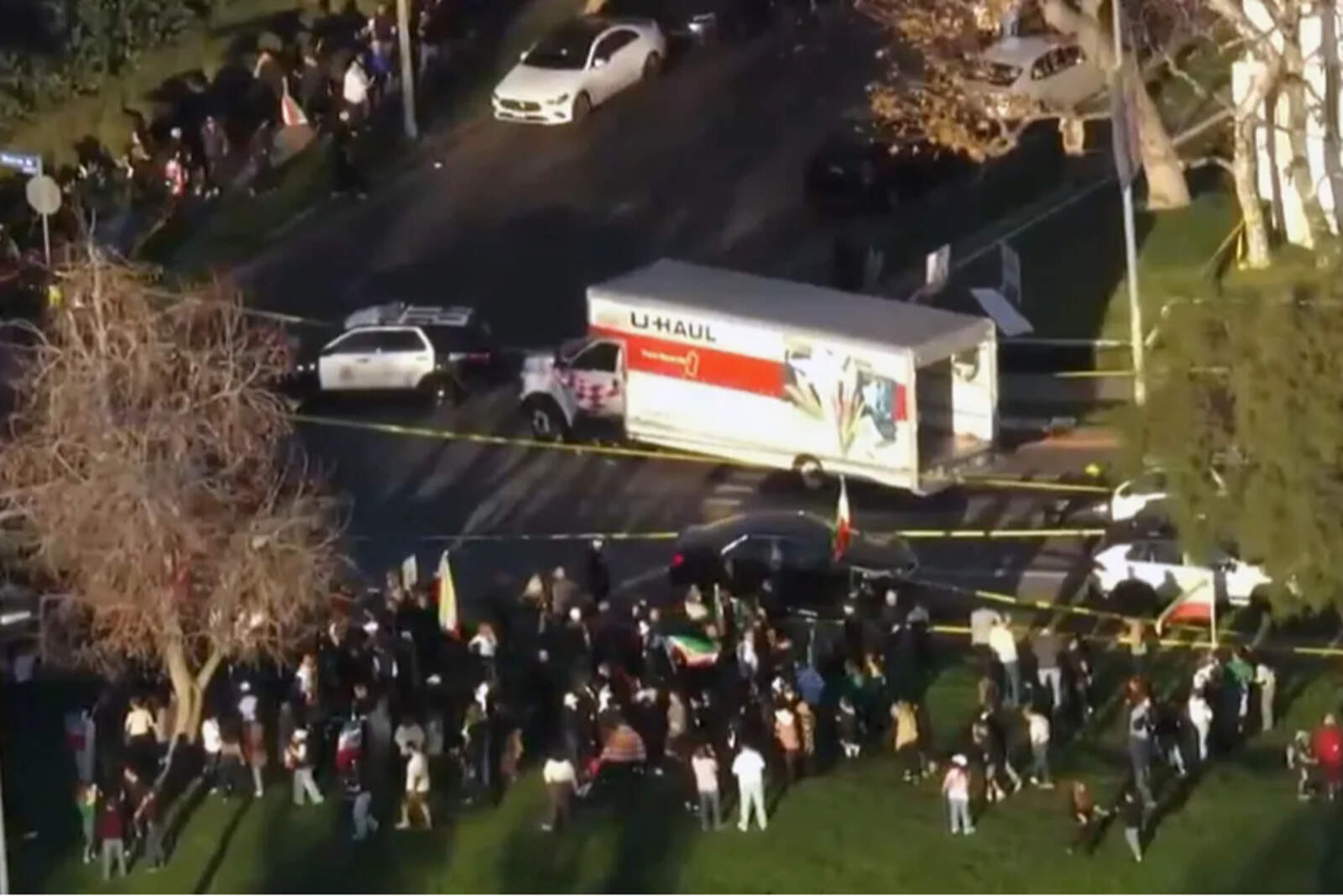 An Islamist terrorist ran over a demonstration against Khamenei's regime in Los Angeles