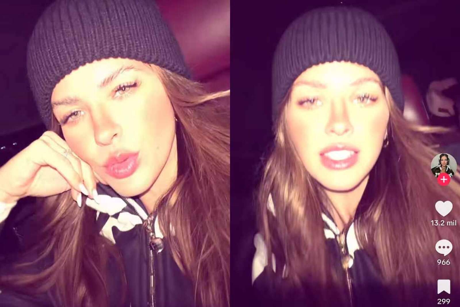 La actriz publicó una historia cantando en su auto