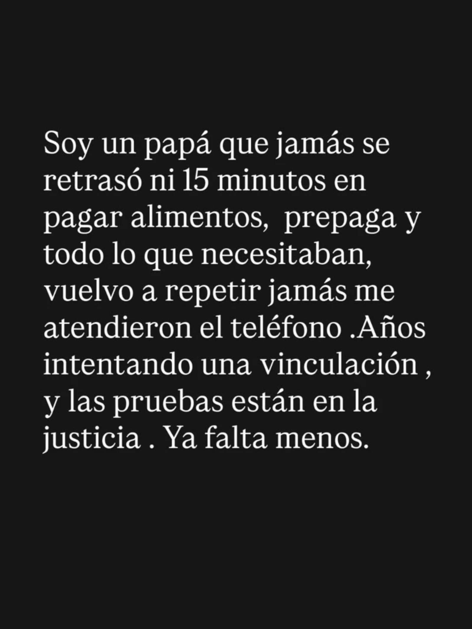 La segunda patte del comunicado de Martín Migueles