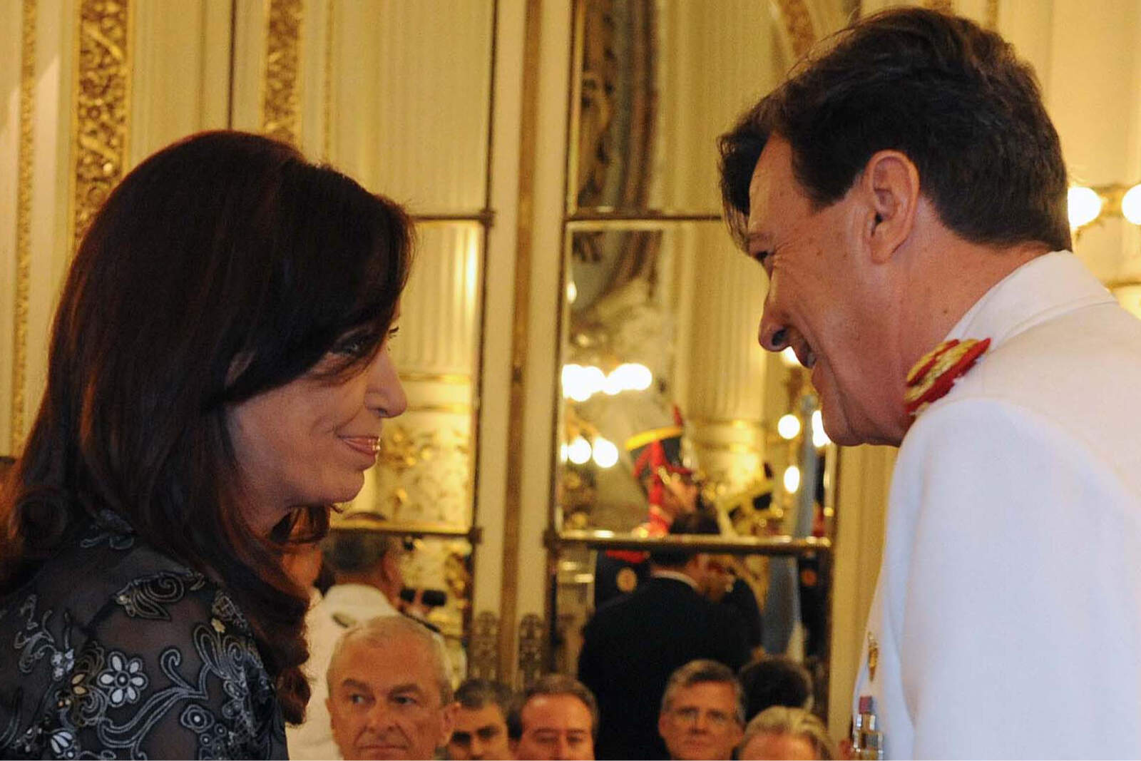 Cristina Fernández de Kirchner con César Milani.