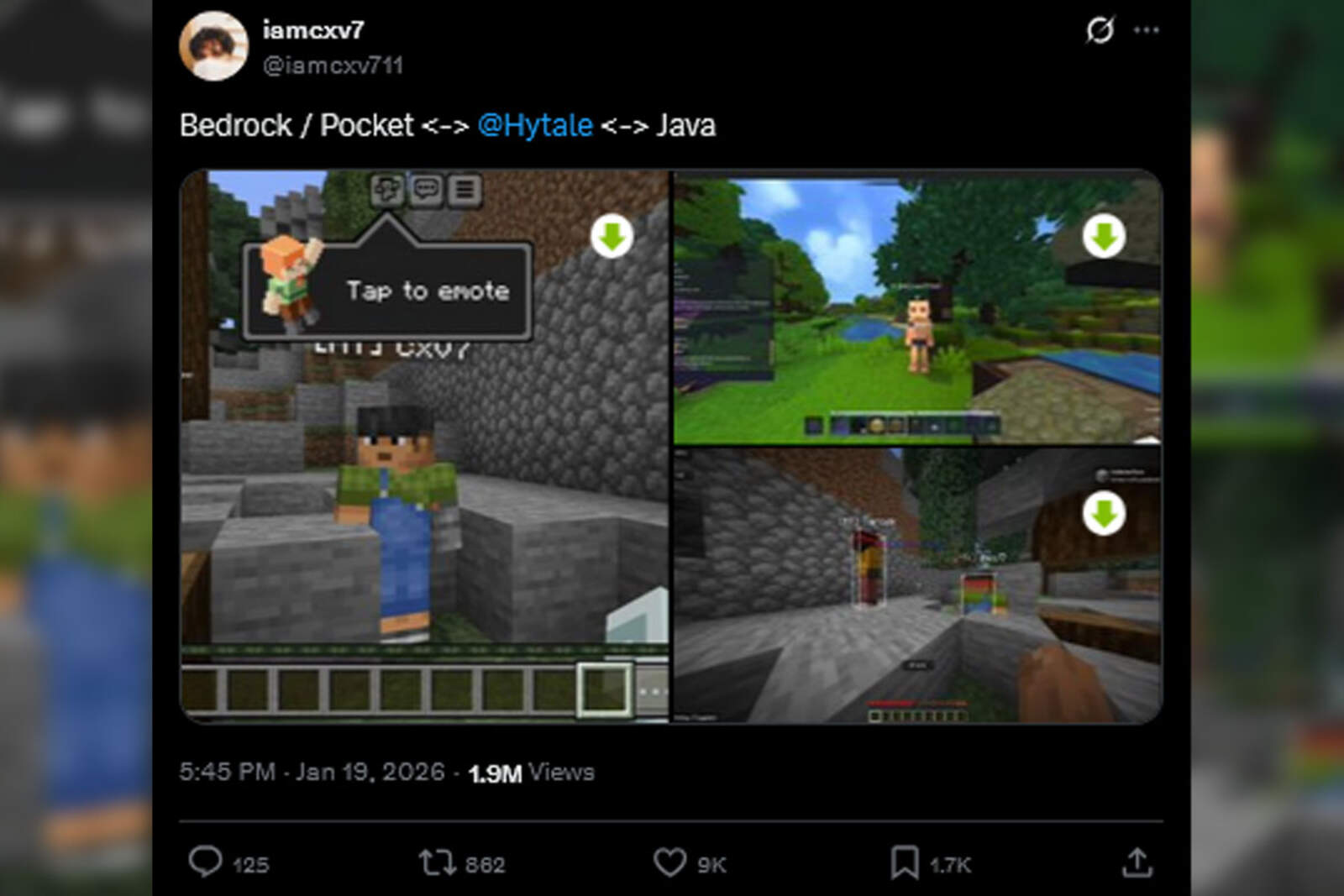 En las imágenes se observa cómo cada jugador ve el mundo desde su propio motor gráfico